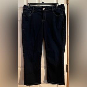 Lane Bryant Crop jeans, Genius Fit Jeans, Size 16, dark wash